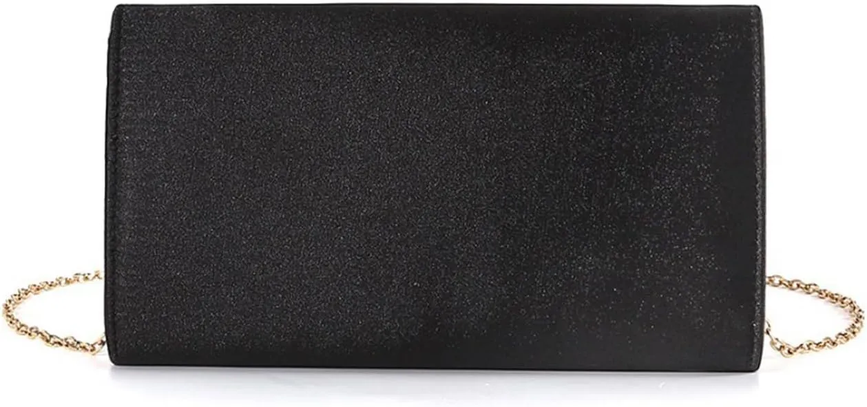 Women's Satin Rhinestone Sparkly Buckle Evening Clutch Purse Bags Underarm Crossbody Shoulder Handbags