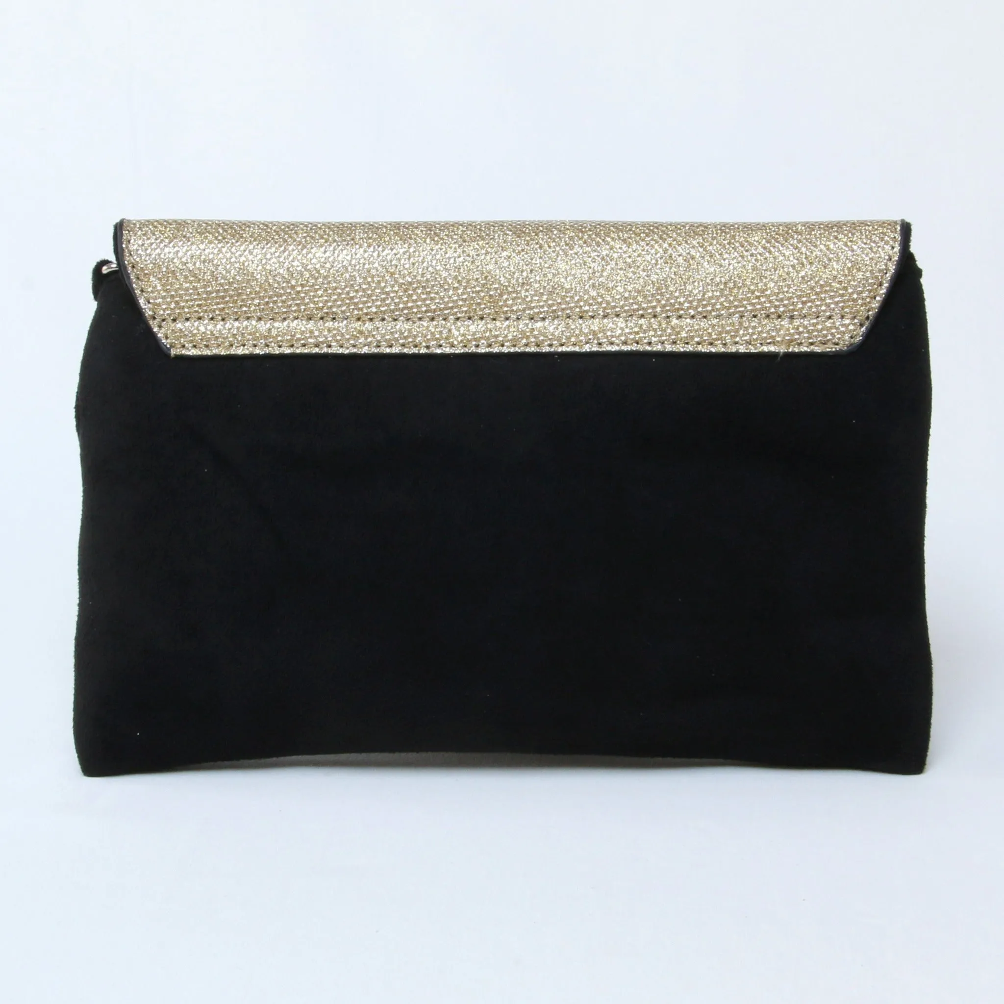Women's Sparkly Envelope Clutch Bag with Detachable Strap
