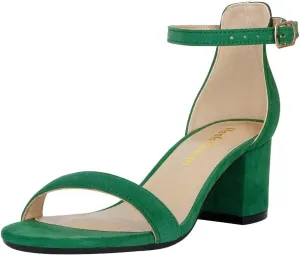 Women's Strappy Chunky Block Low Heeled Sandals 2 Inch Open Toe Ankle Strap High Heel Dress Sandals Daily Work Party Shoes