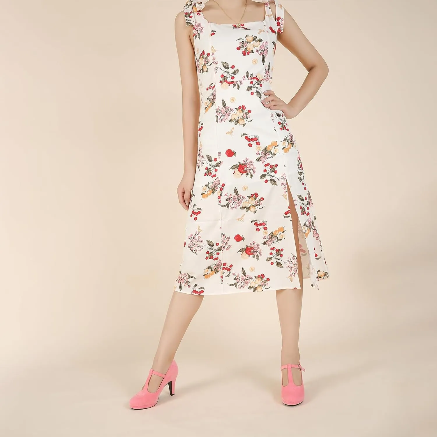Womens T Strap High Heels Close Toe Classic Round Toe Shoes Comfortable Low Platform Ankle Strap Mary Jane Dress Pumps
