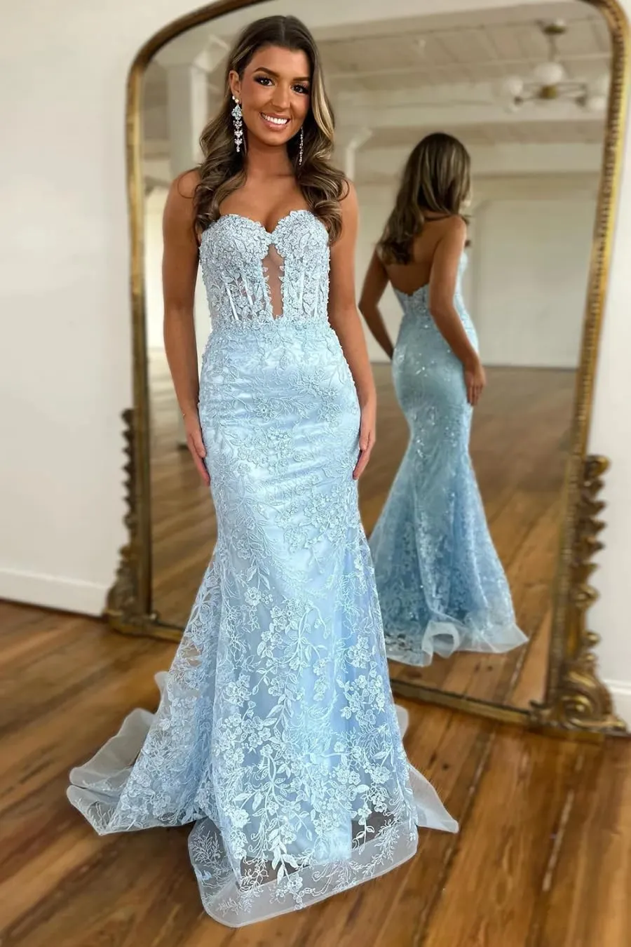 Women's V Neck Sequin Red Prom Dress Off The Shoulder Open Back Formal Cocktail Evening Gowns