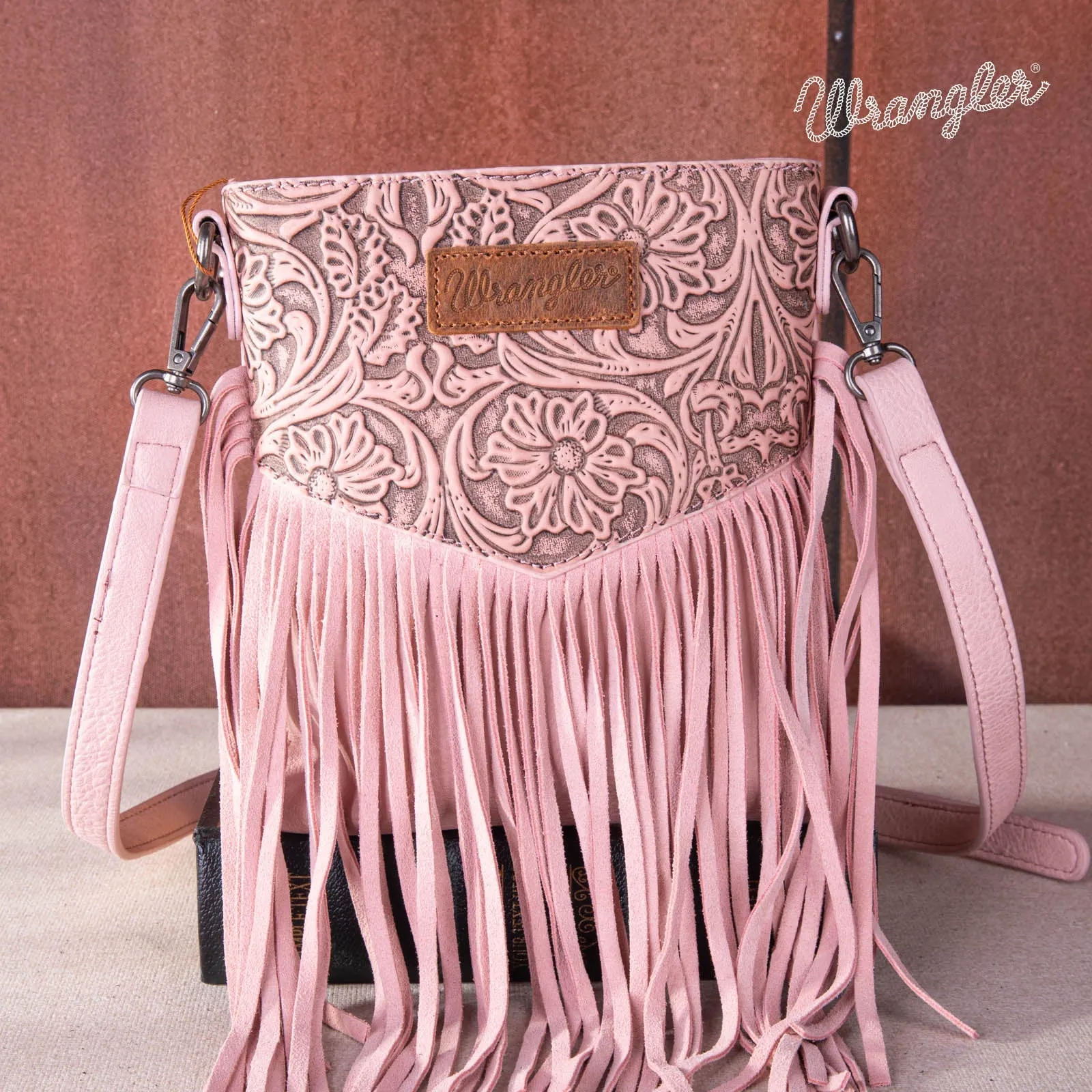Wrangler Fringe Crossbody WG63-G8360APeach