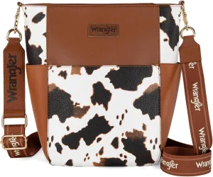 Wrangler MEDIUM Crossbody Bag for Women Vegan Leather Bucket Handbags with Guitar Strap
