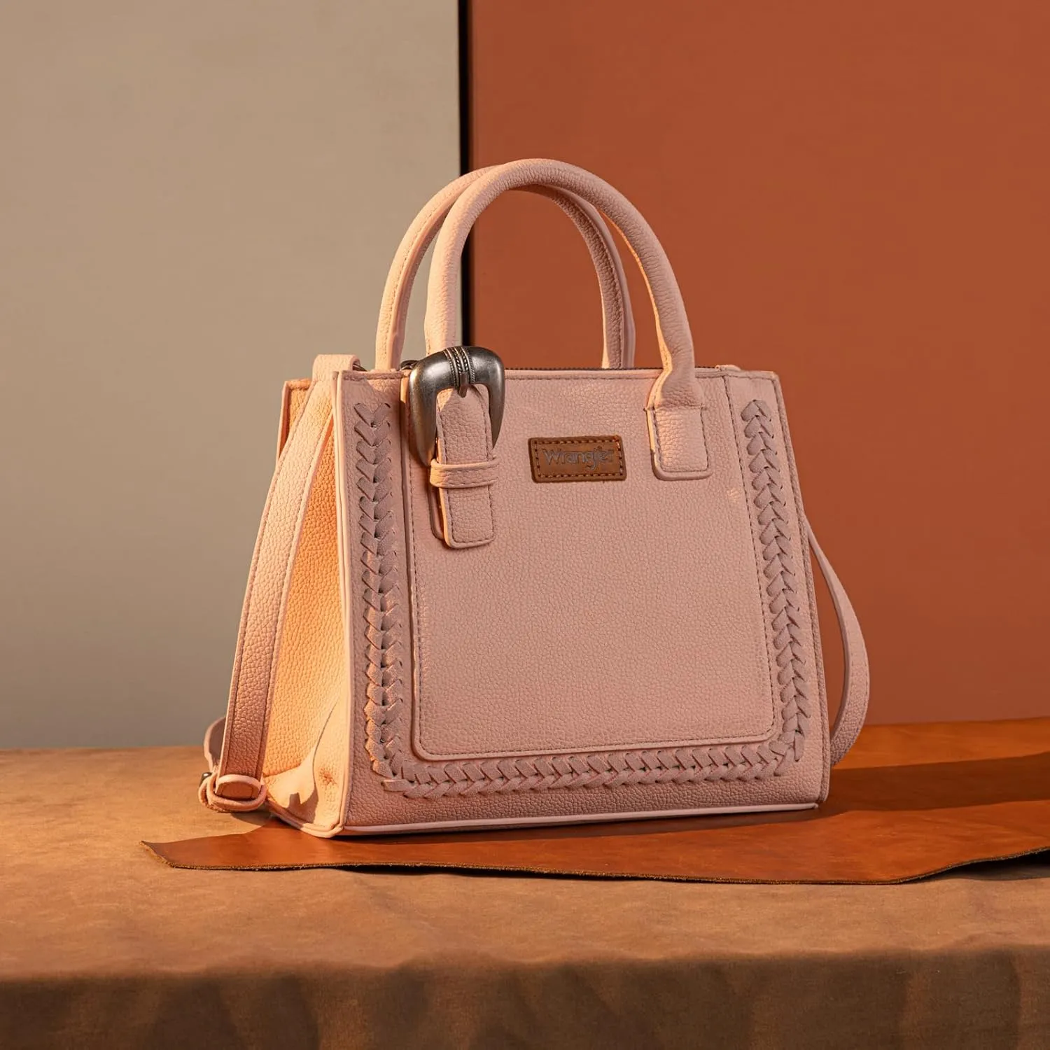 Wrangler Tote Bag for Women Western Cowhide Purse and Wallet Set