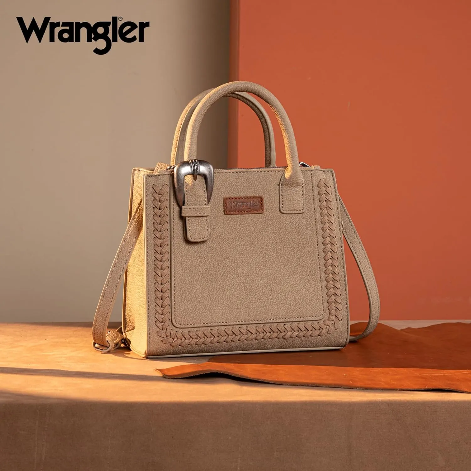 Wrangler Tote Bag for Women Western Cowhide Purse and Wallet Set