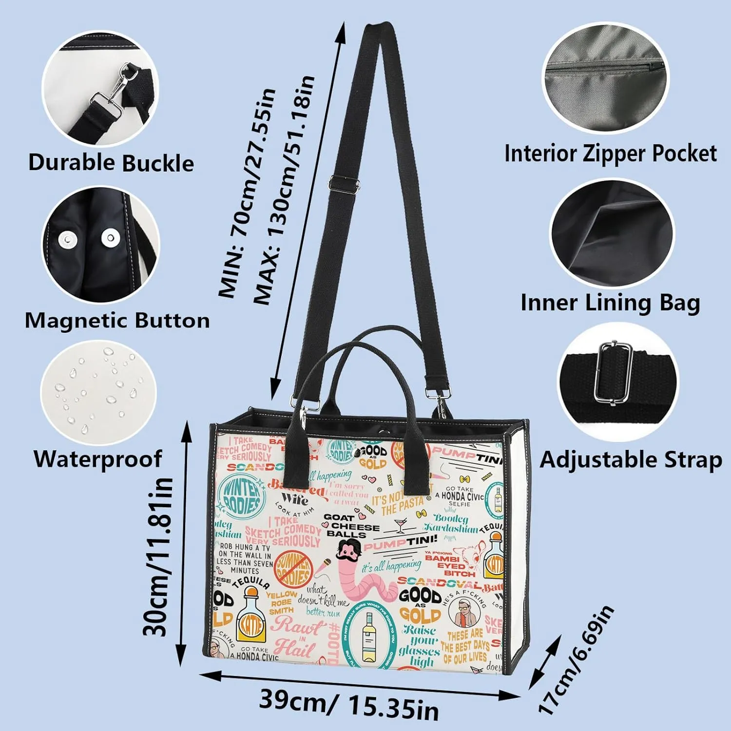 WZMPA Housewife Cosmetic Bag Housewife Fans Gift Lisa Housewife Zipper Pouch Bag Housewife TV Show Merchandise (Good as Gold BG)