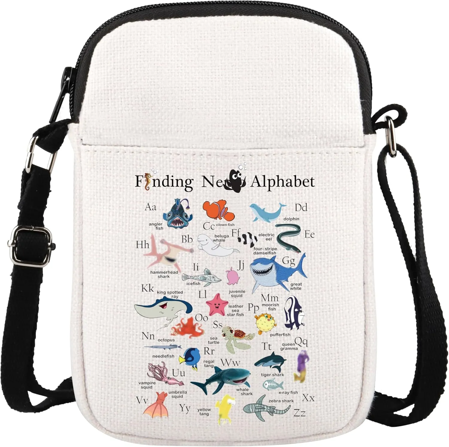 XYANFA Find Movie Tote Bag Cartoon Movie Fans Gift Squirt Clownfish Lover Gift Cartoon Movie Handbags