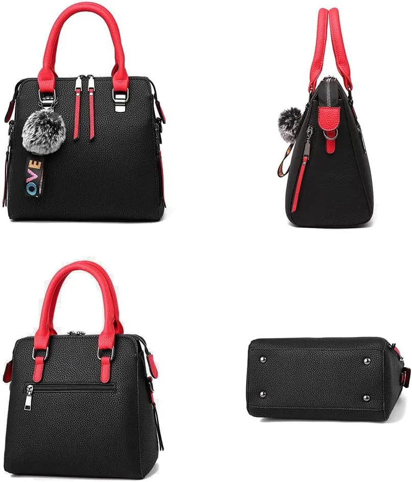 YAQUNICER Small Top-Handle Handbags Hobo Clutch Satchel for Women Purse Faux Leather Shoulder Crossbody Bag