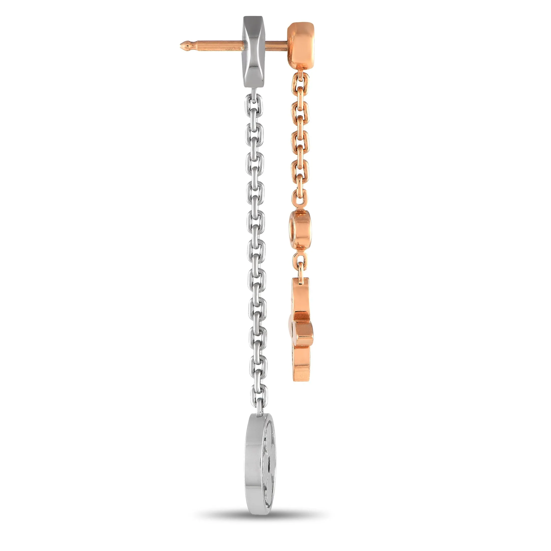 Yellow, 18K Louis Blossom Vuitton Limited-stock sale Rose, and Earrings White Vibrant Gold Dangle Diamond LV16-041924