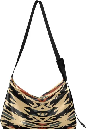 Yellow Floral with White Poppies Women Hobo Shoulder Bag, Large Leather Crossbody Bag, Cross Body Shoulder Bag Leather