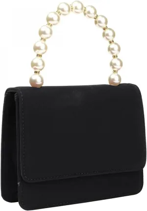 YYW Evening Purses and Clutches Velvet Crossbody Handbag Shoulder Bag Evening Handbags with Pearl Top Handle