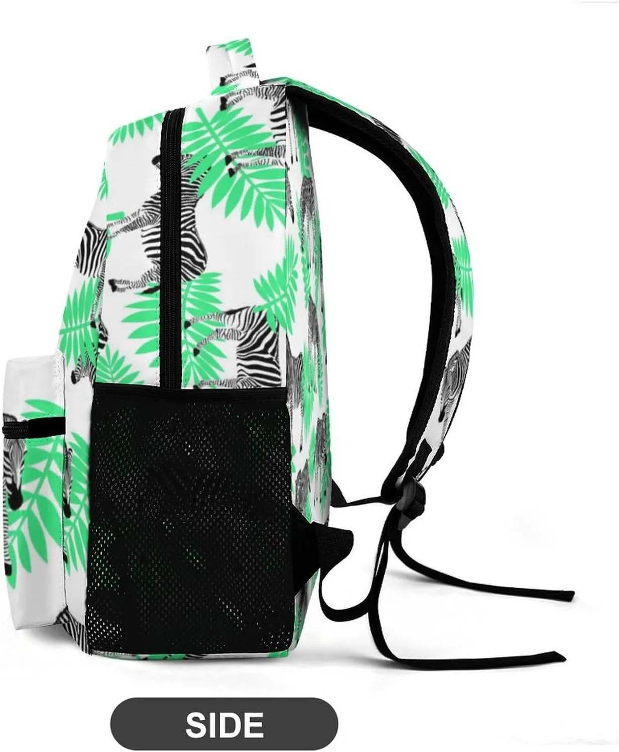 Zebra Backpack for Kids Girls Boys School, 16 Inches Cute Zebras Theme Bookbag, Adjustable, Lightweight, Large Capacity, Colorful Daily Casual Backpacks