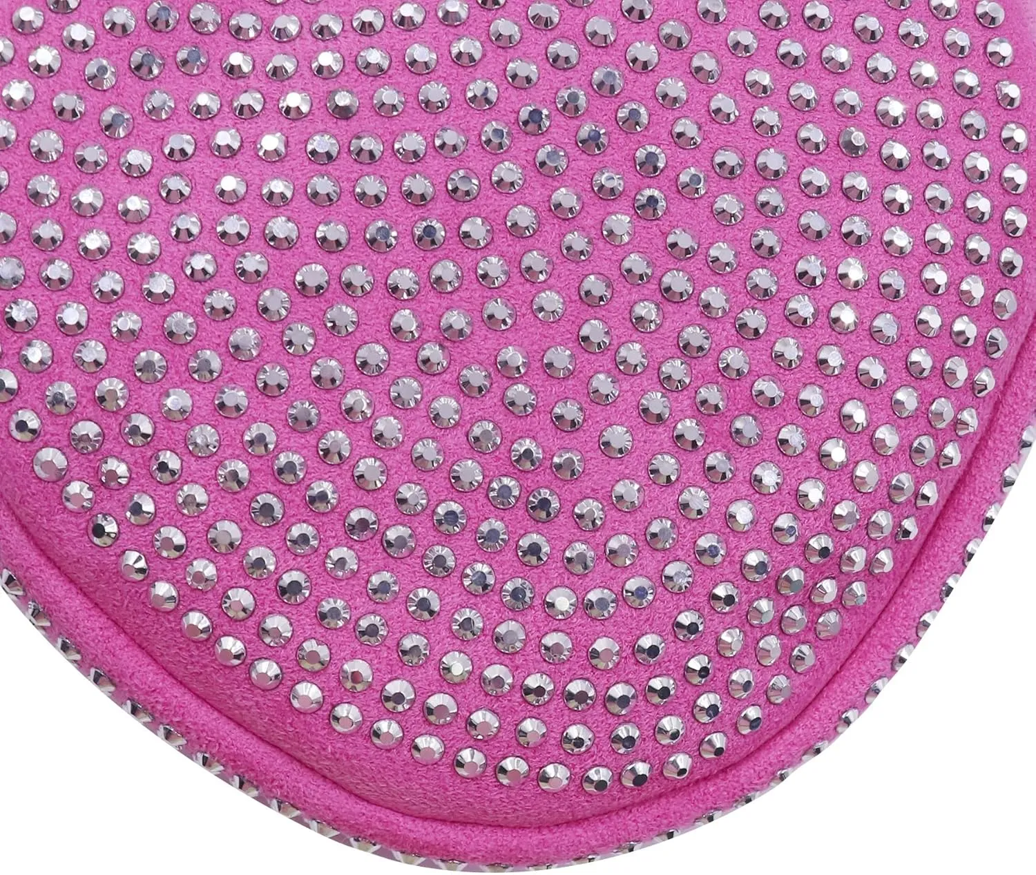 ZGMYC Bling Rhinestone Crossbody Purse for Women Girls Cute Heart Shaped Wallet Shoulder Bag with Chain Strap