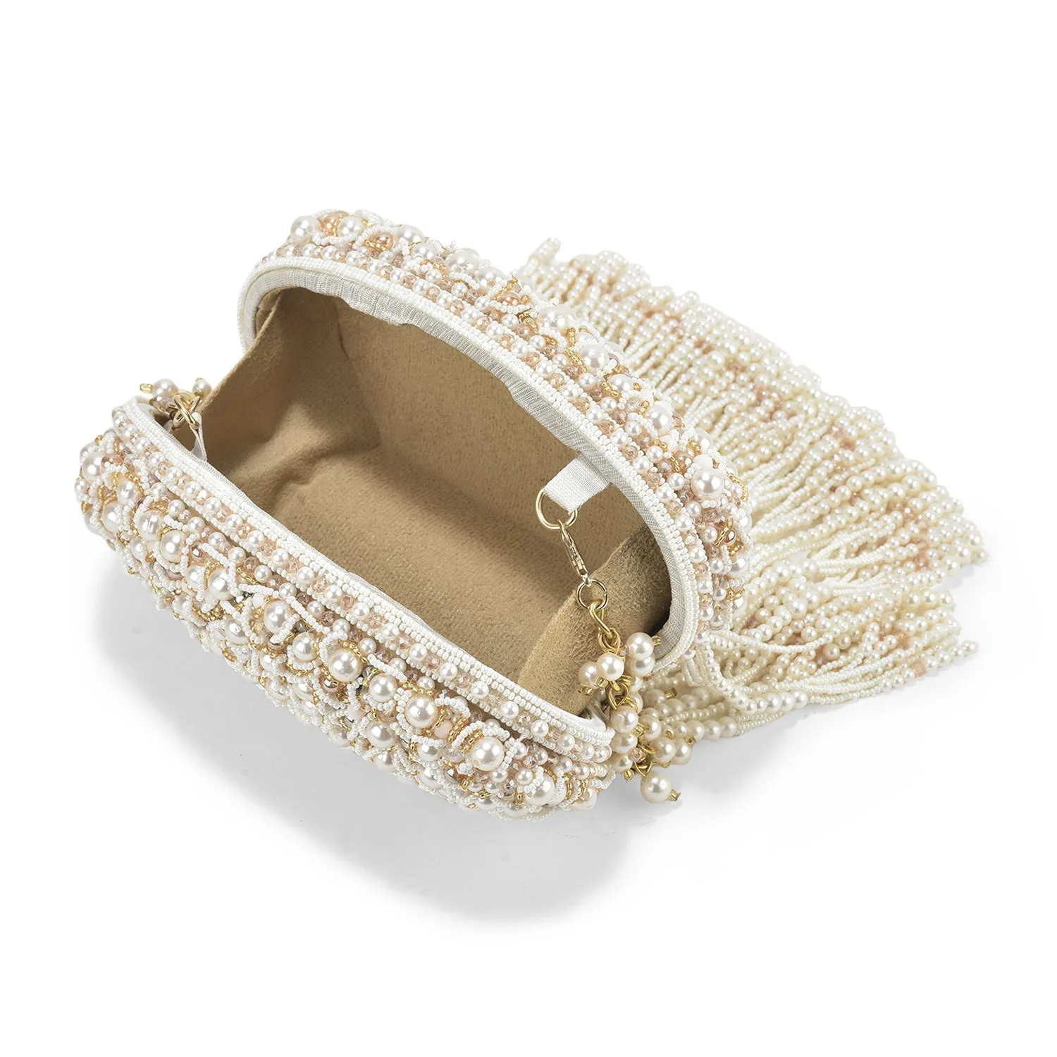 Zuri Oval Clutch - With Tassels